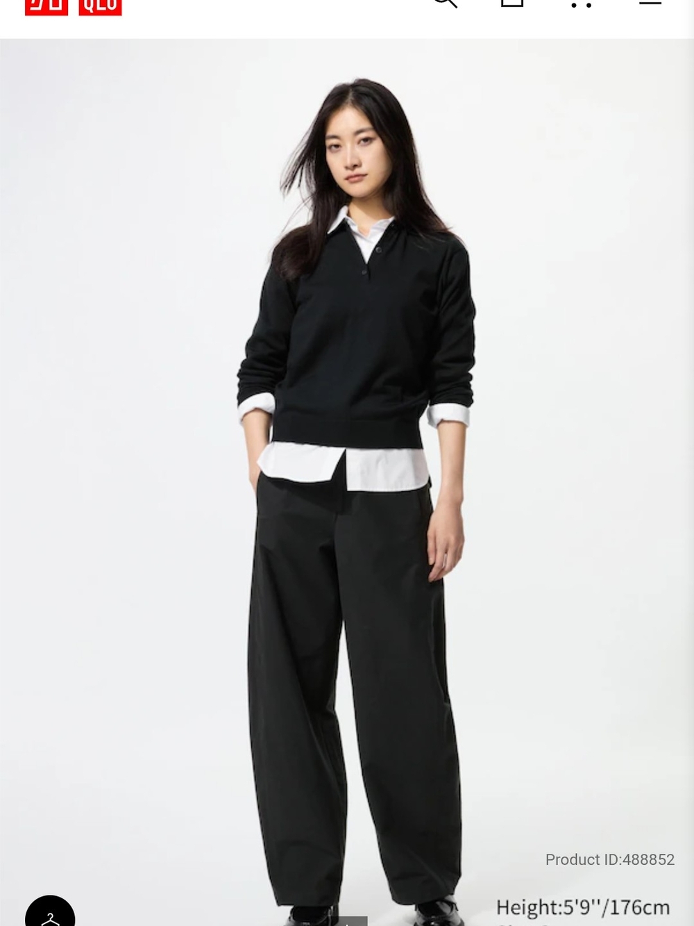 Uniqlo Black Wide-Leg Pants - Women's